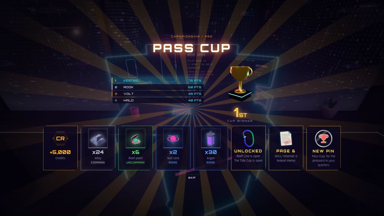 A cup won